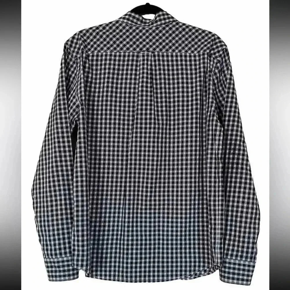 Everlane Men’s Plaid Shirt Size M Black White Long Sleeve Button Down  Collared - Picture 2 of 8